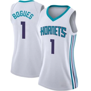 Women's Muggsy Bogues Charlotte Hornets White Swingman Jordan Brand Jersey - Association Edition