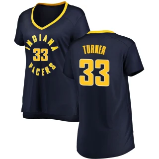 Women's Myles Turner Indiana Pacers Navy Fast Break Jersey - Icon Edition