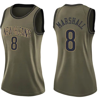 Women's Naji Marshall New Orleans Pelicans Green Swingman Salute to Service Jersey