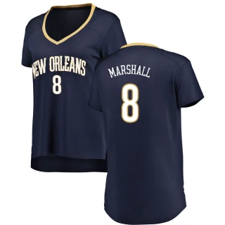 Women's Naji Marshall New Orleans Pelicans Navy Fast Break Jersey - Icon Edition