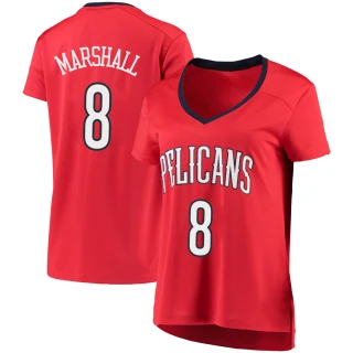Women's Naji Marshall New Orleans Pelicans Red Fast Break Jersey - Statement Edition