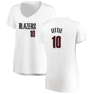 Women's Nassir Little Portland Trail Blazers White Fast Break Jersey - Association Edition