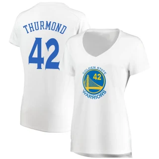 Women's Nate Thurmond Golden State Warriors Gold Fast Break White Jersey - Association Edition