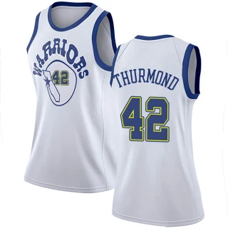 Women's Nate Thurmond Golden State Warriors Gold Swingman White Hardwood Classics Jersey