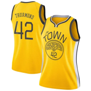 Women's Nate Thurmond Golden State Warriors Gold Swingman Yellow 2018/19 Jersey - Earned Edition