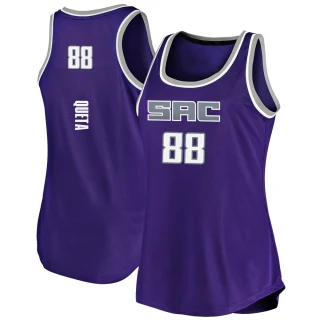 Women's Neemias Queta Sacramento Kings Purple Fast Break Tank Jersey - Icon Edition