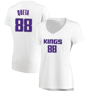 Women's Neemias Queta Sacramento Kings White Fast Break Jersey - Association Edition