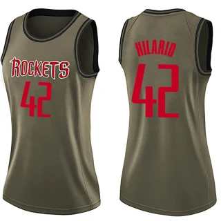 Women's Nene Hilario Houston Rockets Green Swingman Salute to Service Jersey
