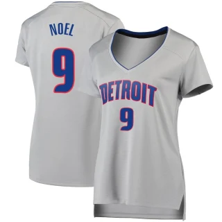Women's Nerlens Noel Detroit Pistons Fast Break Silver Jersey - Statement Edition