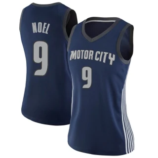 Women's Nerlens Noel Detroit Pistons Navy Swingman Jersey - City Edition