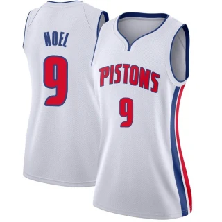 Women's Nerlens Noel Detroit Pistons White Swingman Jersey - Association Edition