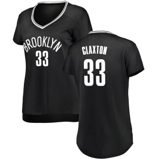 Women's Nic Claxton Brooklyn Nets Black Fast Break Jersey - Icon Edition
