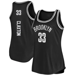 Women's Nic Claxton Brooklyn Nets Black Fast Break Tank Jersey - Icon Edition