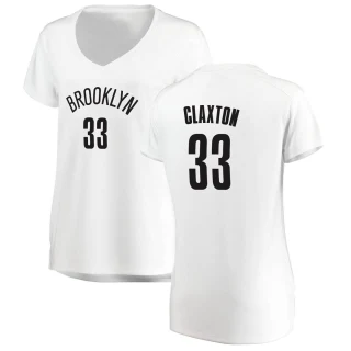 Women's Nic Claxton Brooklyn Nets White Fast Break Jersey - Association Edition