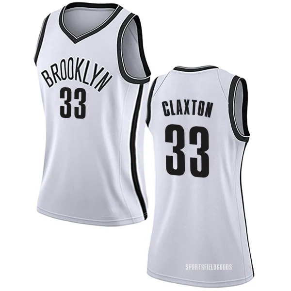 Women's Nic Claxton Brooklyn Nets White Swingman Jersey - Association Edition