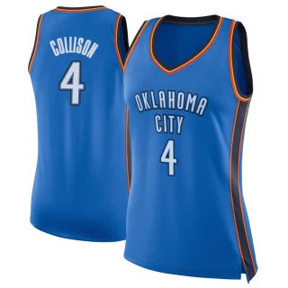 Women's Nick Collison Oklahoma City Thunder Blue Swingman Jersey - Icon Edition