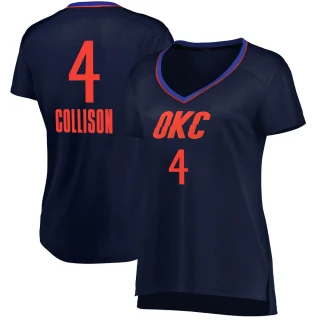Women's Nick Collison Oklahoma City Thunder Navy Fast Break Jersey - Statement Edition