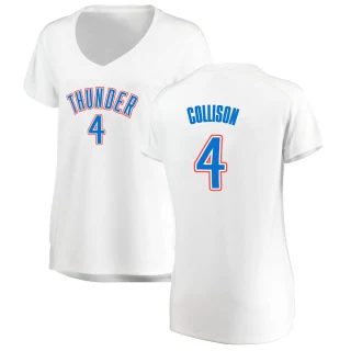 Women's Nick Collison Oklahoma City Thunder White Fast Break Replica Jersey - Association Edition