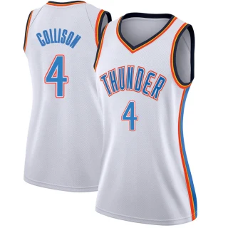 Women's Nick Collison Oklahoma City Thunder White Swingman Jersey - Association Edition