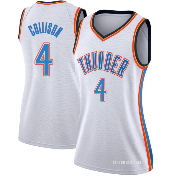 Women's Nick Collison Oklahoma City Thunder White Swingman Jersey - Association Edition