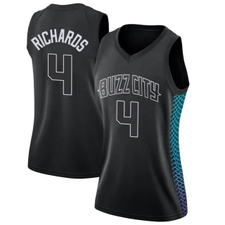Women's Nick Richards Charlotte Hornets Black Swingman Jordan Brand Jersey - City Edition