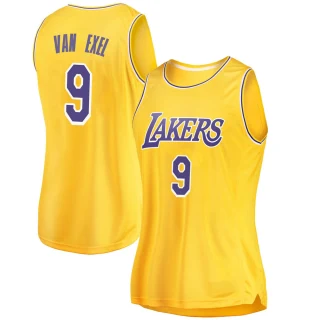Women's Nick Van Exel Los Angeles Lakers Gold Swingman 2018/19 Jersey - Icon Edition