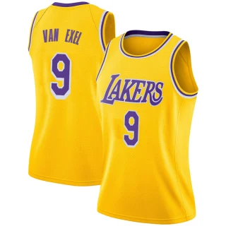 Women's Nick Van Exel Los Angeles Lakers Gold Swingman 2018/19 Jersey - Icon Edition