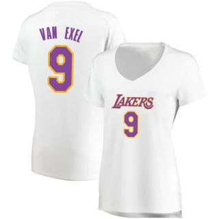 Women's Nick Van Exel Los Angeles Lakers White Fast Break Jersey - Association Edition