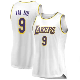 Women's Nick Van Exel Los Angeles Lakers White Swingman 2018/19 Jersey - Association Edition