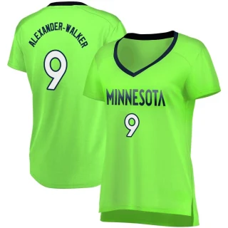 Women's Nickeil Alexander-Walker Minnesota Timberwolves Green Fast Break Jersey - Statement Edition