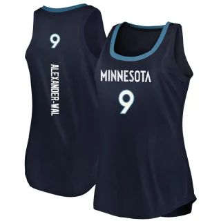 Women's Nickeil Alexander-Walker Minnesota Timberwolves Navy Fast Break Tank Jersey - Icon Edition