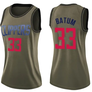 Women's Nicolas Batum Los Angeles Clippers Green Swingman Salute to Service Jersey