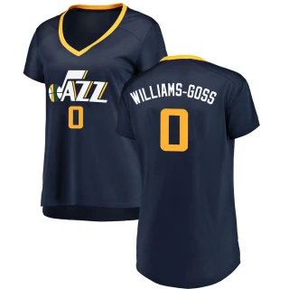 Women's Nigel Williams-Goss Utah Jazz Navy Fast Break Jersey - Icon Edition