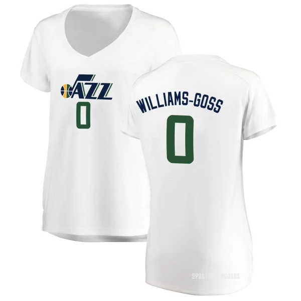 Women's Nigel Williams-Goss Utah Jazz White Fast Break Jersey - Association Edition