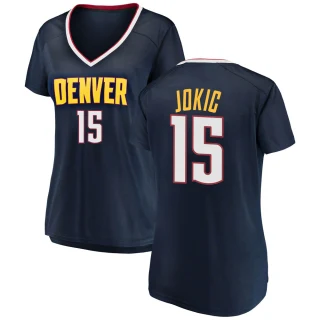 Women's Nikola Jokic Denver Nuggets Navy Fast Break 2018/19 Jersey - Icon Edition