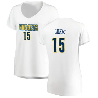 Women's Nikola Jokic Denver Nuggets White Fast Break Jersey - Association Edition