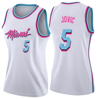 Women's Nikola Jovic Miami Heat White Swingman Jersey - City Edition