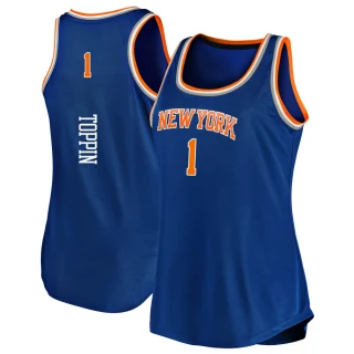 Women's Obi Toppin New York Knicks Blue Fast Break 2019/20 Tank Jersey - Icon Edition