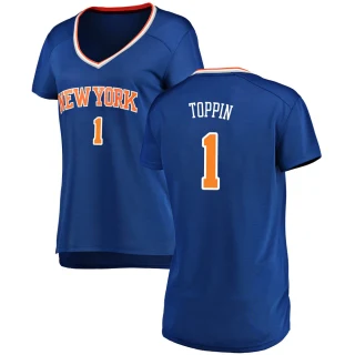 Women's Obi Toppin New York Knicks Blue Fast Break Jersey - Icon Edition