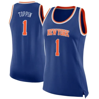 Women's Obi Toppin New York Knicks Blue Swingman Jersey - Icon Edition