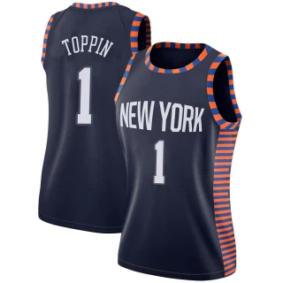 Women's Obi Toppin New York Knicks Navy Swingman 2018/19 Jersey - City Edition