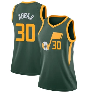 Women's Ochai Agbaji Utah Jazz Green Swingman 2018/19 Jersey - City Edition
