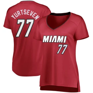 Women's Omer Yurtseven Miami Heat Fast Break Wine Jersey - Statement Edition