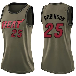 Women's Orlando Robinson Miami Heat Green Swingman Salute to Service Jersey