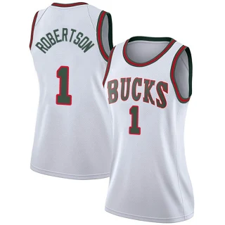 Women's Oscar Robertson Milwaukee Bucks White Swingman Fashion Hardwood Classics Jersey