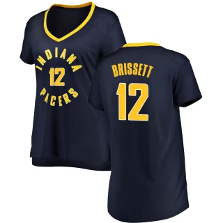 Women's Oshae Brissett Indiana Pacers Navy Fast Break Jersey - Icon Edition