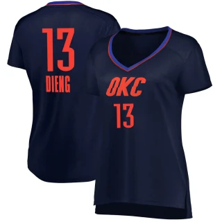 Women's Ousmane Dieng Oklahoma City Thunder Navy Fast Break Jersey - Statement Edition