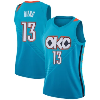 Women's Ousmane Dieng Oklahoma City Thunder Swingman Turquoise 2018/19 Jersey - City Edition