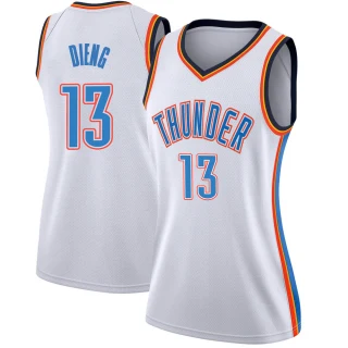 Women's Ousmane Dieng Oklahoma City Thunder White Swingman Jersey - Association Edition