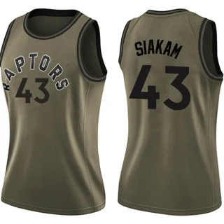 Women's Pascal Siakam Toronto Raptors Green Swingman Salute to Service Jersey